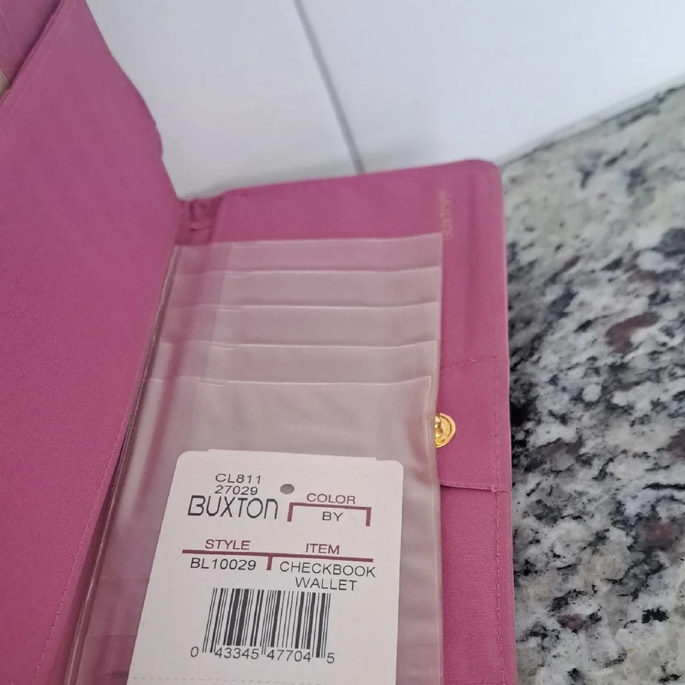 Buxton Pink Snake Print Wallet - Picture 4 of 7